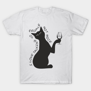 Cat with a glass T-Shirt